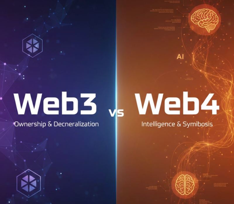 Web3与Web4对比分析：定义、运作机制、核心差异、适用场景与风险